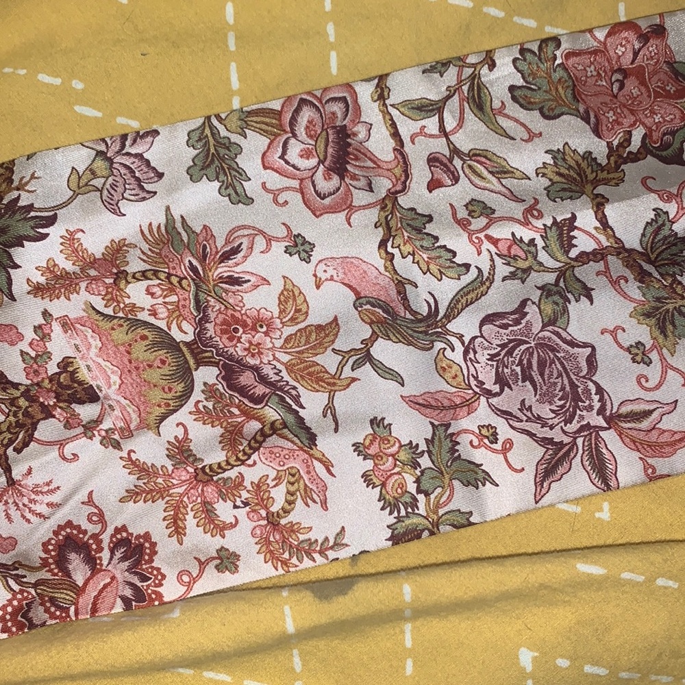 EIGHT HOUR SALE! NWT! TALBOTS SILK REVERSIBLE ASIAN garden!; TWO Scarves in one!